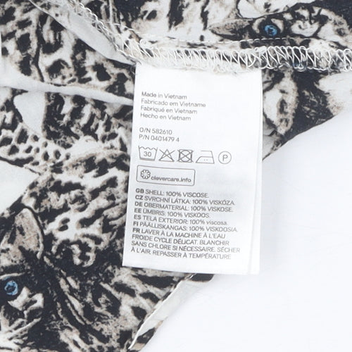 H&M Women's Animal Print Blouse, Size 14