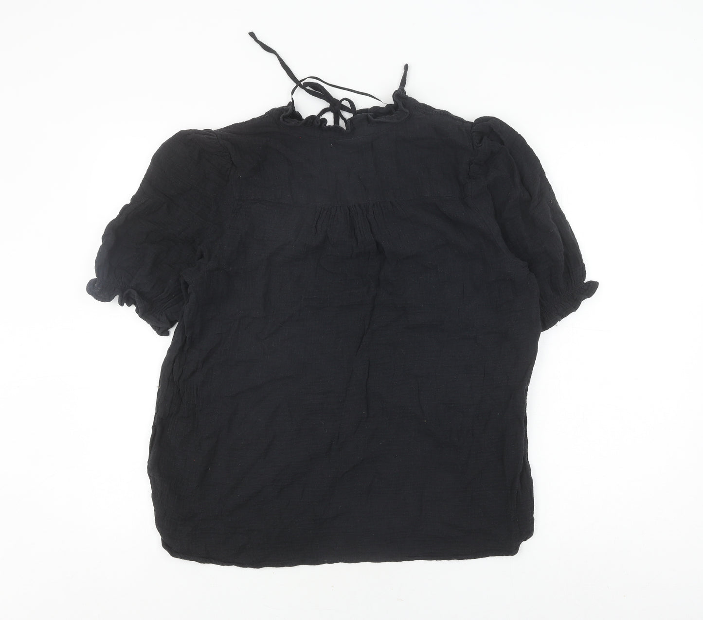 Marks and Spencer Black Cotton Top, Size 10