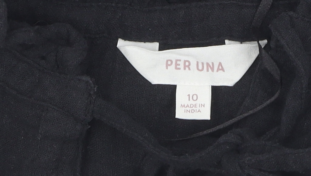 Marks and Spencer Black Cotton Top, Size 10