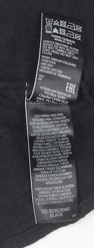 Marks and Spencer Black Cotton Top, Size 10