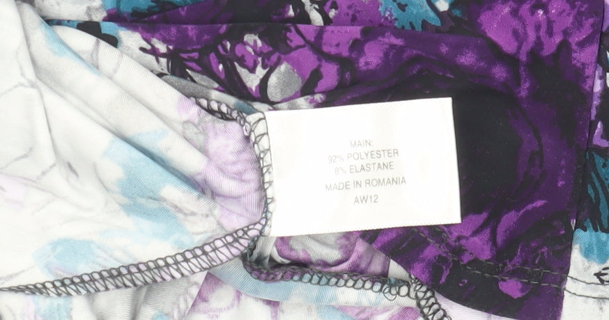 CC Women's Multicoloured Floral Blouse, XL Long Sleeve