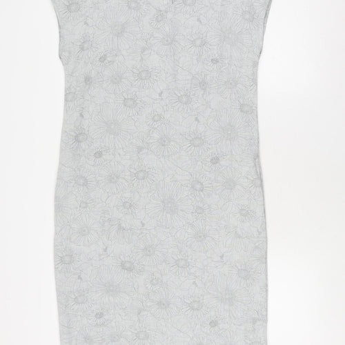 Rohan Women's Grey Floral Sleeveless Dress Size 10