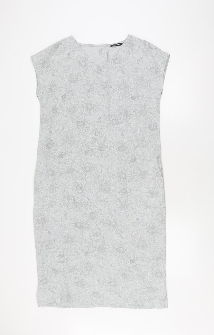 Rohan Women's Grey Floral Sleeveless Dress Size 10