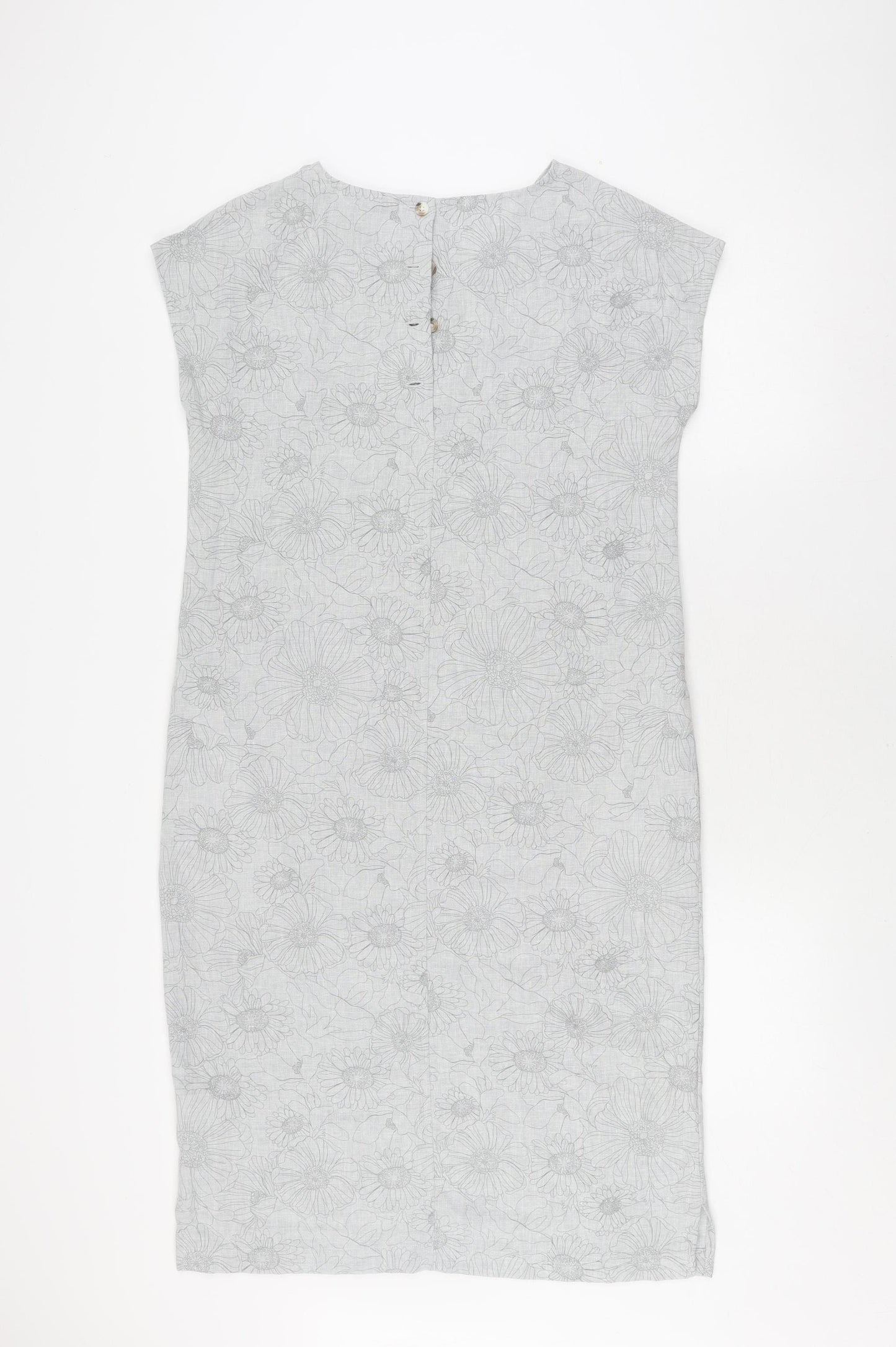 Rohan Women's Grey Floral Sleeveless Dress Size 10