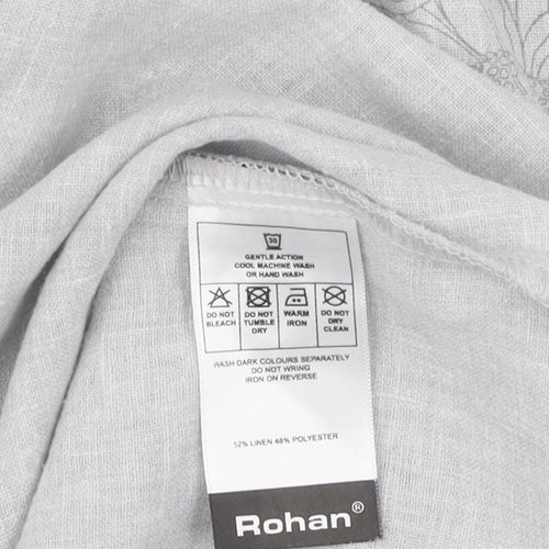 Rohan Women's Grey Floral Sleeveless Dress Size 10