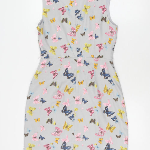 Oasis Women's Multicoloured Sleeveless Dress Size 10
