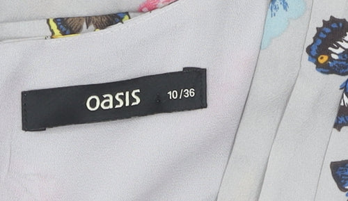 Oasis Women's Multicoloured Sleeveless Dress Size 10