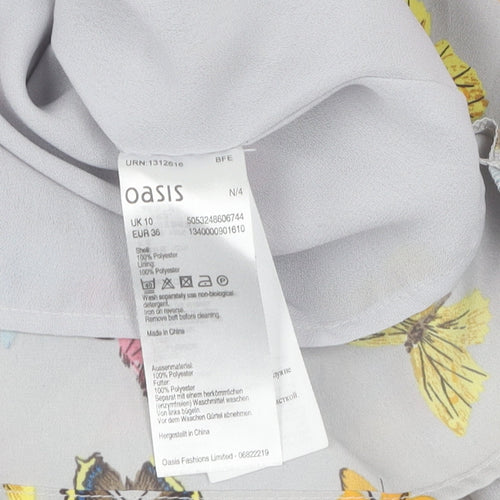 Oasis Women's Multicoloured Sleeveless Dress Size 10