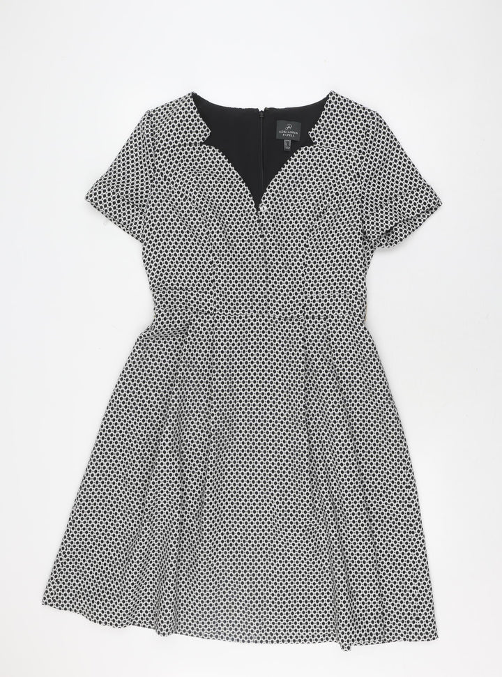 Adrianna Papell Women's Black Fit & Flare Dress Size 12