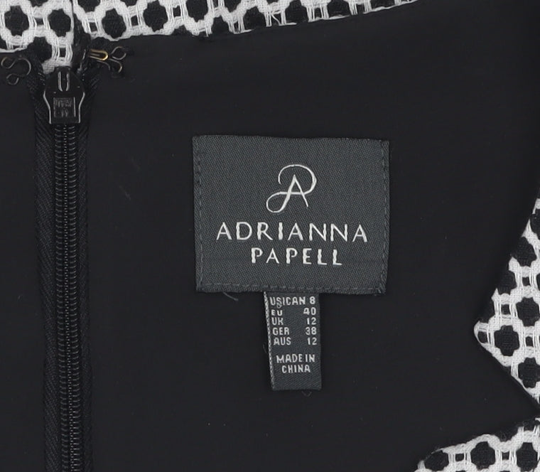 Adrianna Papell Women's Black Fit & Flare Dress Size 12