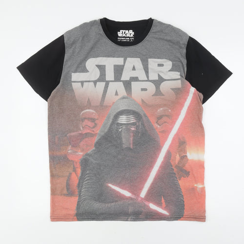 Star Wars Men's Black Grey L Graphic T-Shirt