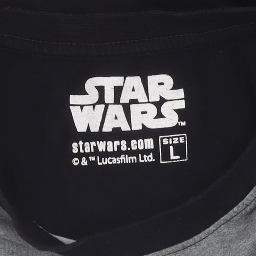 Star Wars Men's Black Grey L Graphic T-Shirt
