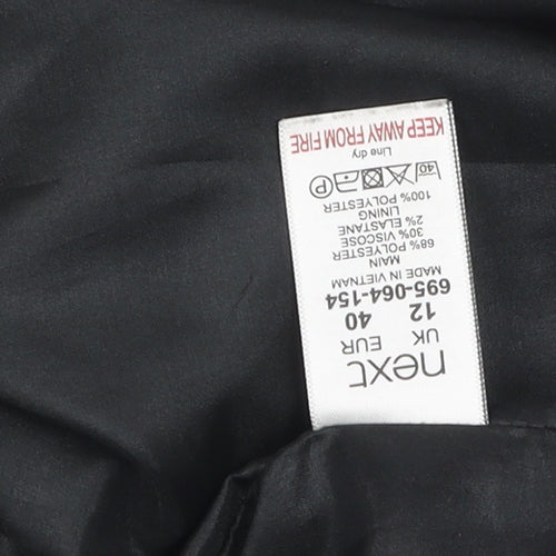 Next Petite Grey Plaid Shift Dress Size 12 Women