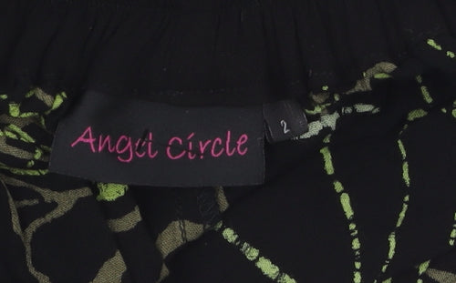 Angel Circle Women's Black Viscose Geometric Skirt Size 2