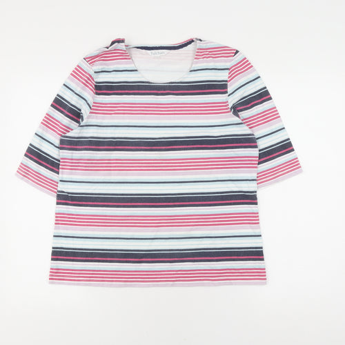 Tulchan Women's Multicoloured Striped Pullover Jumper Size 16