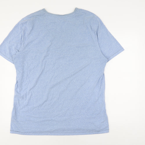 Marks and Spencer Men's XXL Blue Graphic T-Shirt
