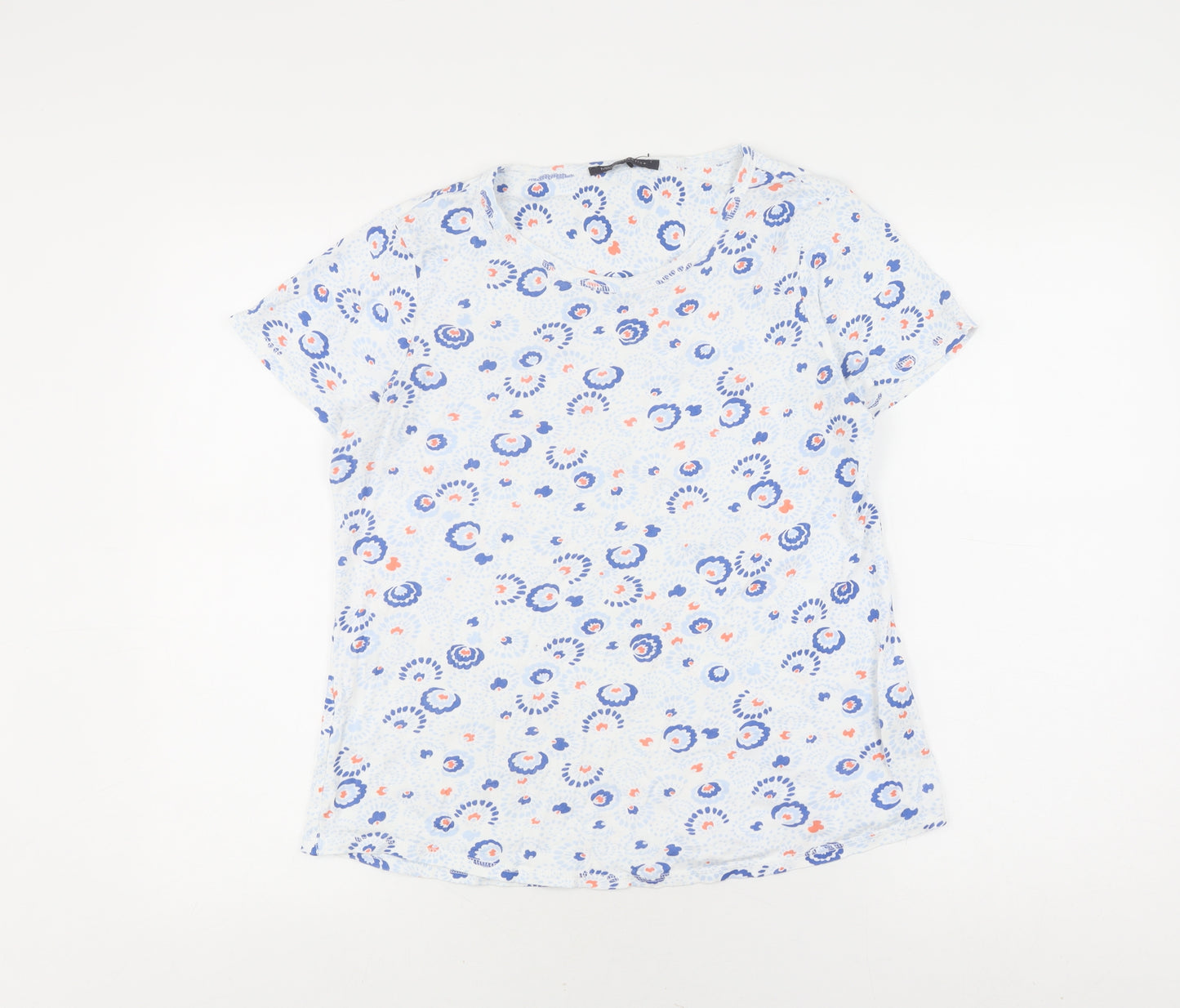 Marks and Spencer Women's Orange Floral T-Shirt