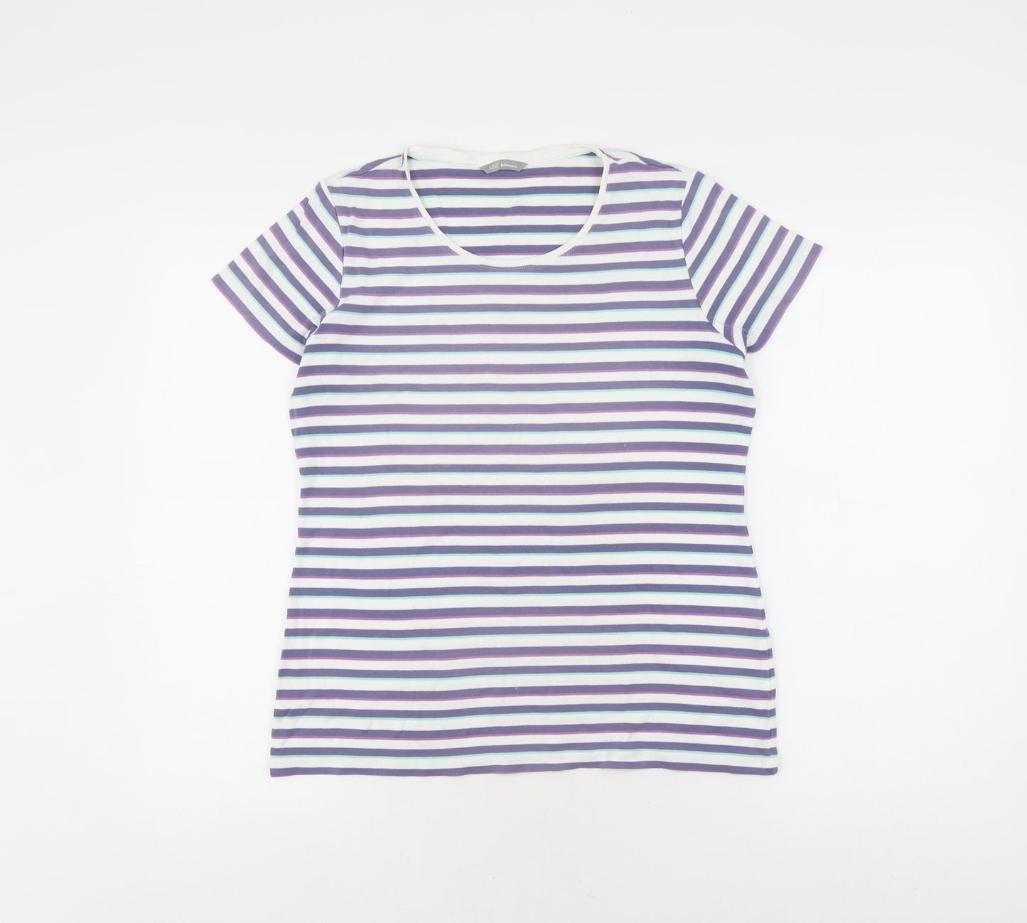 Marks and Spencer Women's Multicoloured Striped T-Shirt