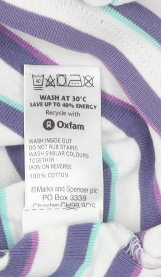 Marks and Spencer Women's Multicoloured Striped T-Shirt