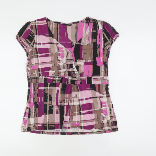 Next Women's Multicoloured Petite V-Neck Dress