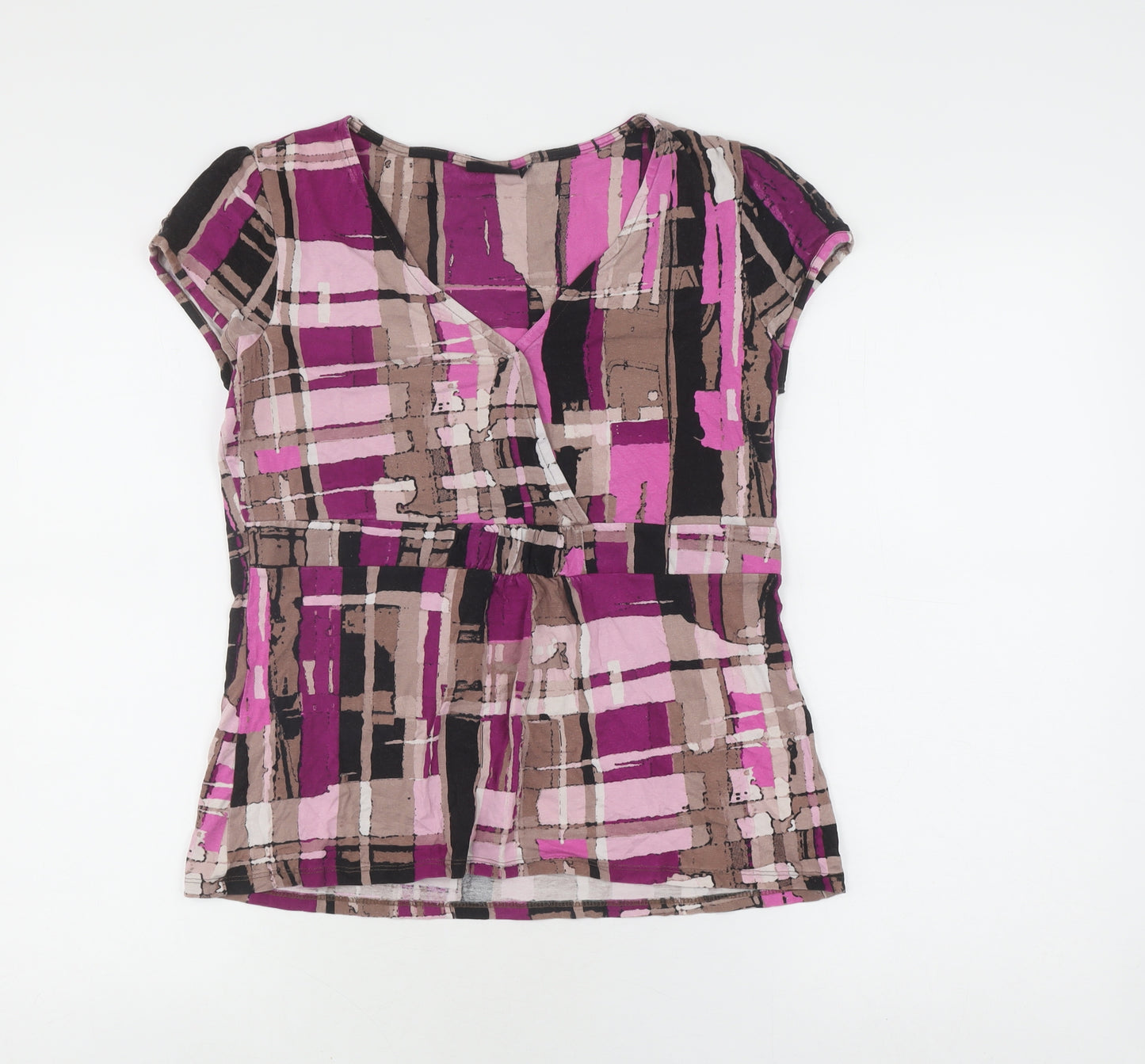 Next Women's Multicoloured Petite V-Neck Dress