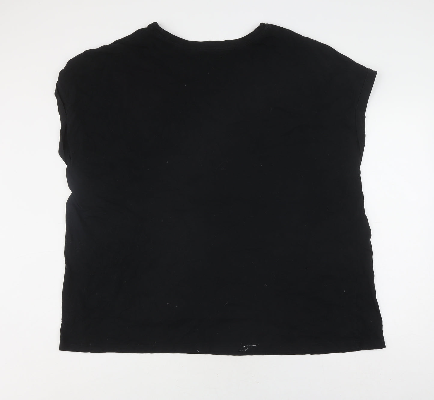 Capsule Unisex Black Sleeveless Crew Neck T-Shirt