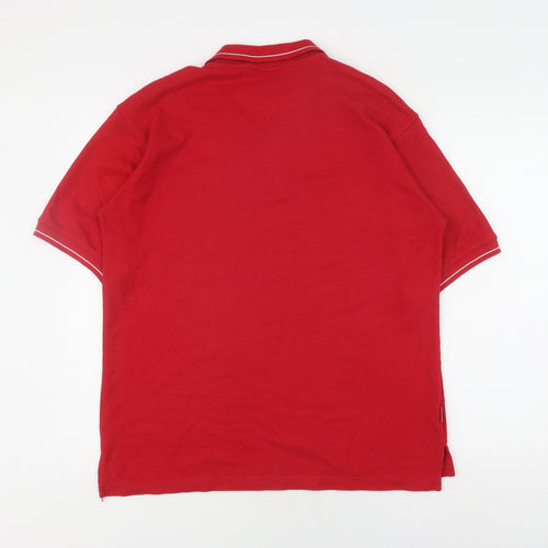 Umbro Men's Red Polo Shirt, L, Lightweight Sportswear