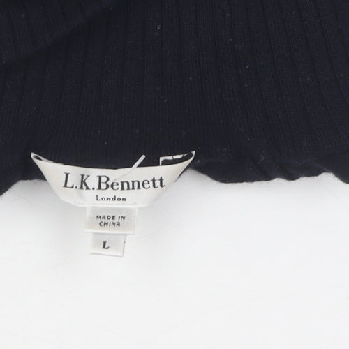 L.K. Bennett Women's Black Wool Pullover Jumper - Size L