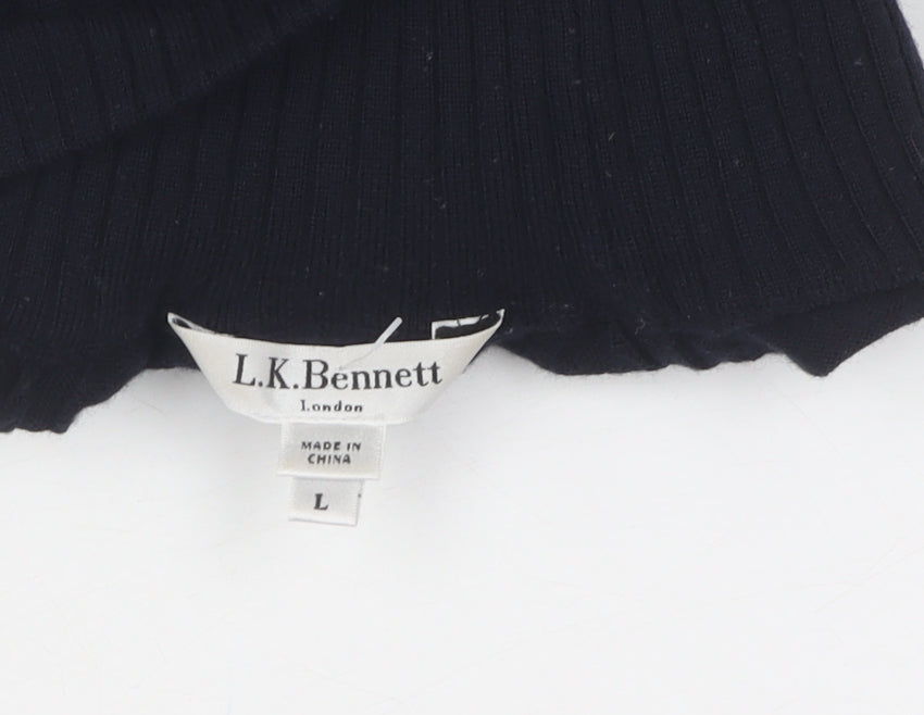 L.K. Bennett Women's Black Wool Pullover Jumper - Size L