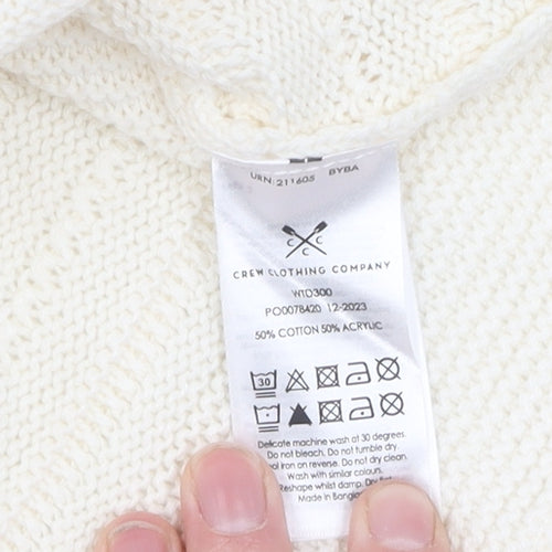 Crew Clothing Women's Ivory Round Neck Pullover Jumper Size 14