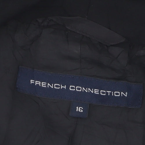 French Connection Women's Black Suit Jacket Size 16 Classic