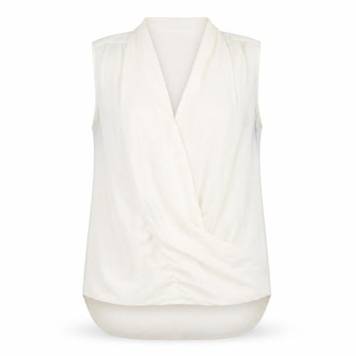 Mango Women's White Wrap Blouse, Size 12