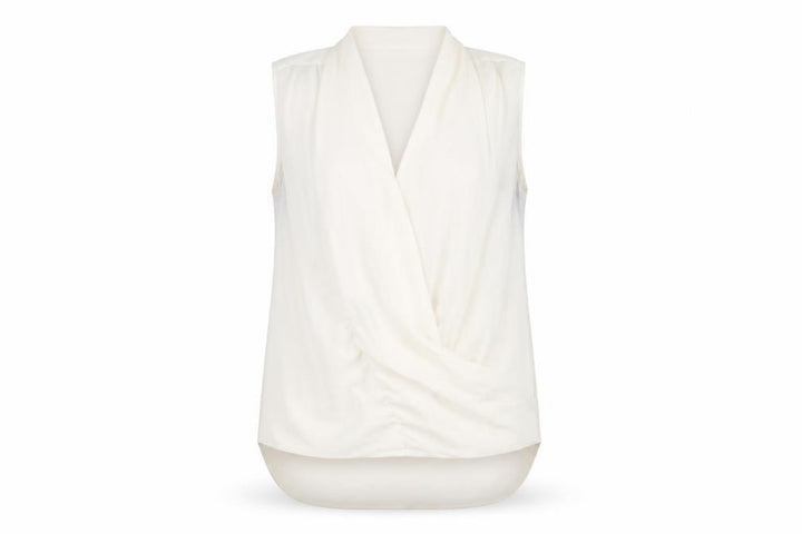 Mango Women's White Wrap Blouse, Size 12