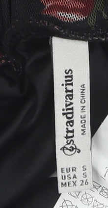 Stradivarius Women's Multicoloured Floral Pleated Skirt S