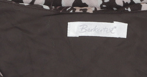 Berkertex Women's Brown Animal Print Blouse Size 14