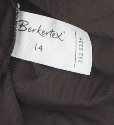 Berkertex Women's Brown Animal Print Blouse Size 14