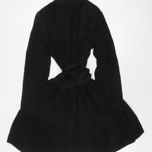 Superdry Women's Black Viscose Long Kimono Robe Size 12