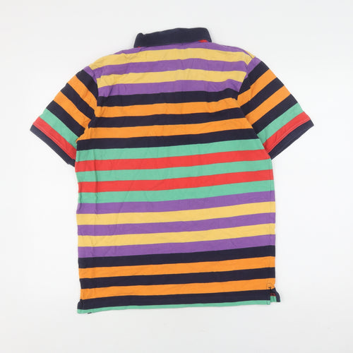 GANT Men's Multicoloured Striped Polo Shirt M