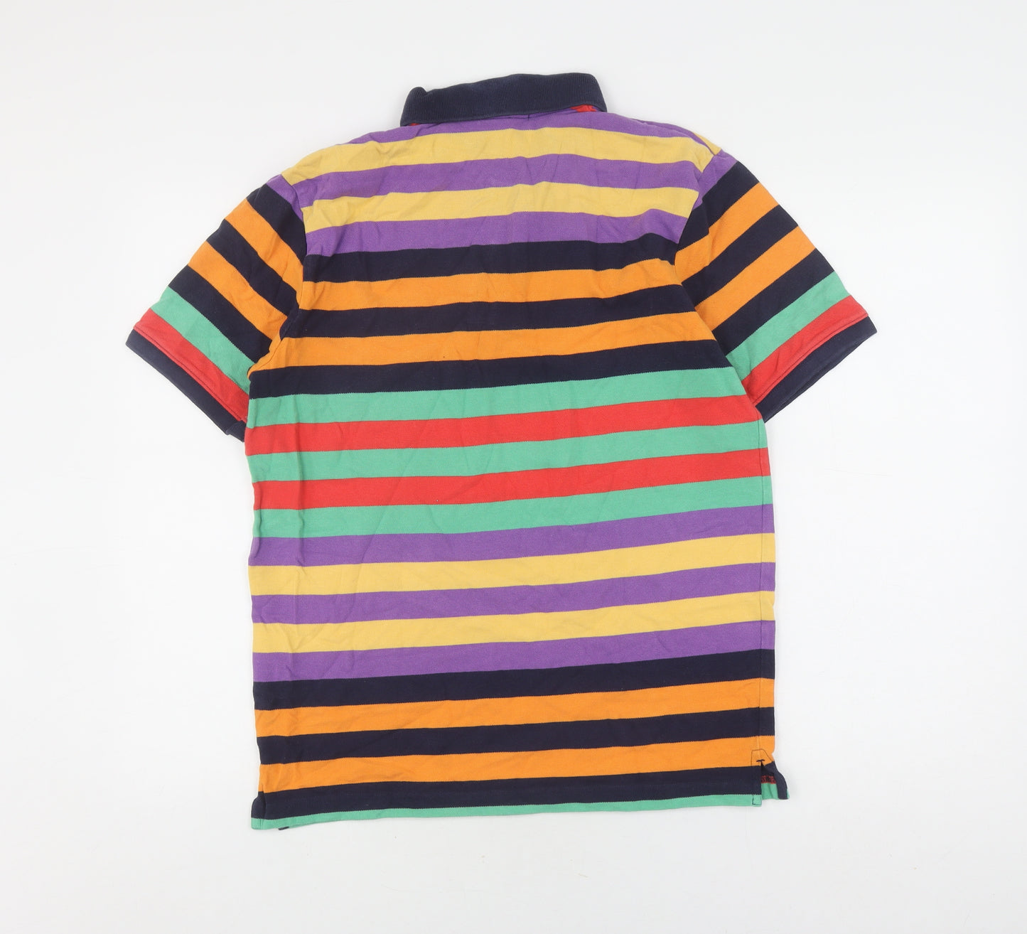 GANT Men's Multicoloured Striped Polo Shirt M