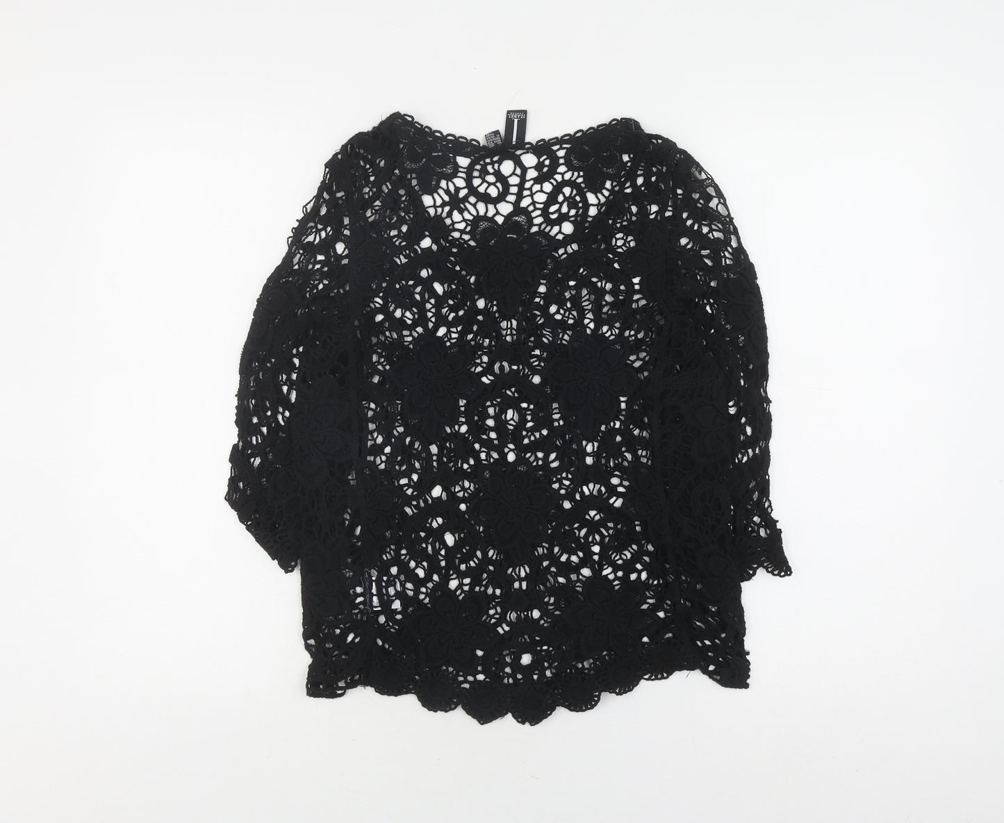 Izabel London Women's Black Crochet Blouse Size 12/14