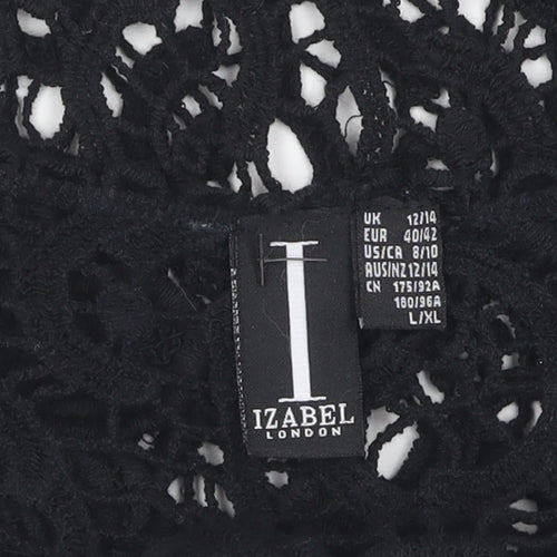 Izabel London Women's Black Crochet Blouse Size 12/14