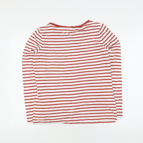 Jigsaw Women's Red Striped Basic T-Shirt M