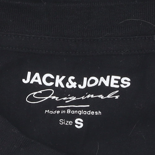 Jack & Jones Men’s Black Regular Fit T-Shirt, S