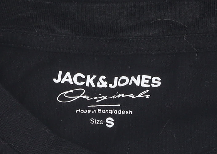 Jack & Jones Men’s Black Regular Fit T-Shirt, S