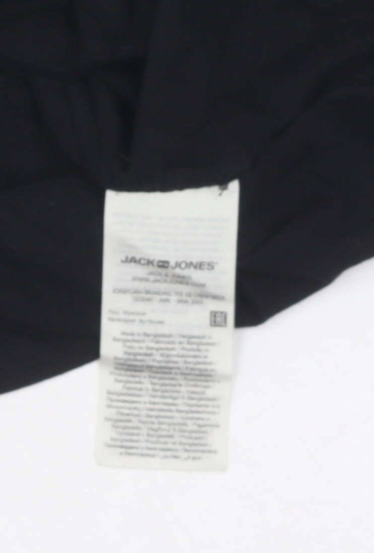 Jack & Jones Men’s Black Regular Fit T-Shirt, S