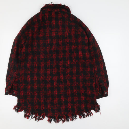Zara Women's Red Black Check Jacket XS