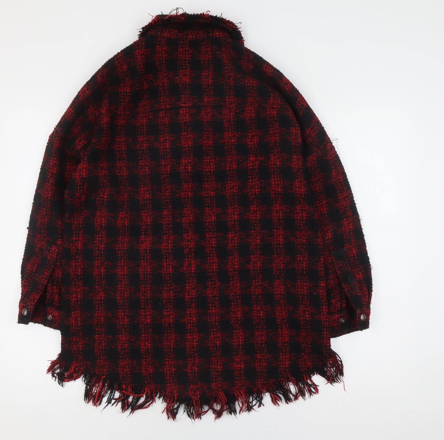 Zara Women's Red Black Check Jacket XS