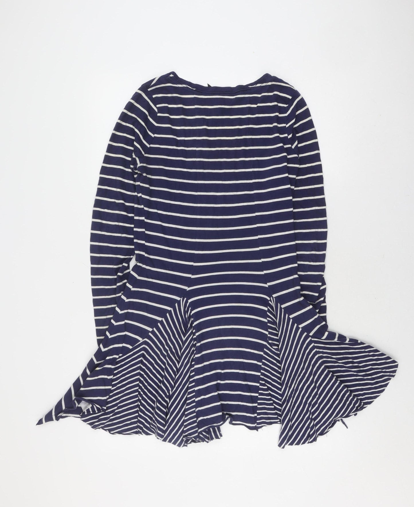 Marks and Spencer Women's Blue Striped T-Shirt Size 10