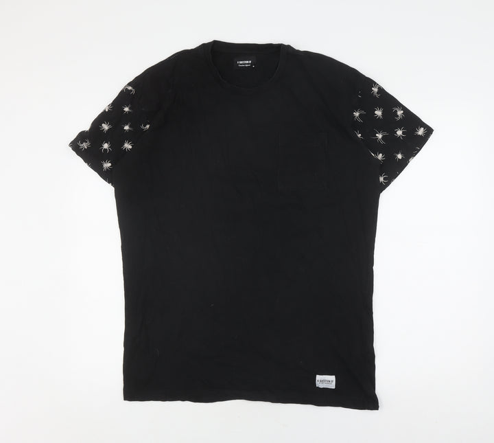 A Question Of Unisex Black Graphic T-Shirt, Medium