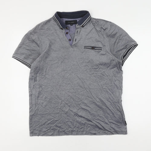A.M. London Men's Grey XL Polo Shirt - Casual Cotton Blend